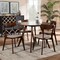 Baxton Studio Rika Light Beige Upholstered and Walnut Wood 5-Piece Dining Set 168-10813-10808 - alternate 6